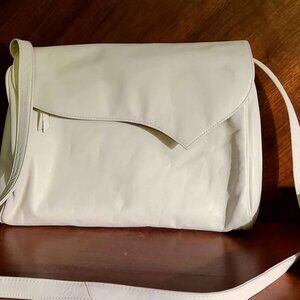 Small Creamy White Leather Shoulder Bag